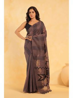 KAVVYA - Women Brown Woven Saree
