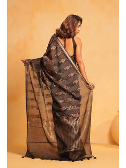 KAVVYA - Women Olive Woven Saree