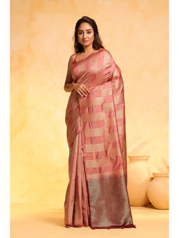 KAVVYA - Women Peach Woven Saree