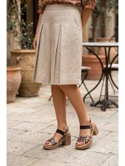 LAZERA SHOES - Block Heels for Women Ankle Strap Brown