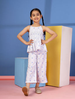 Budding Bees - Girls Off White Floral Co-ord (Set of 2)