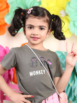 Yellow Rabbit - Unisex Grey Printed T-Shirt