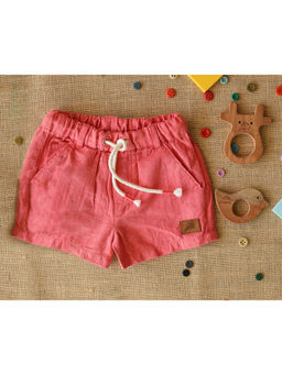 Yellow Rabbit - Boys Coral Solid Shorts