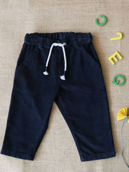 Yellow Rabbit - Boys Navy Blue Solid Trouser