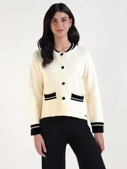 Xpose - Women Off White Full Sleeves Jacket