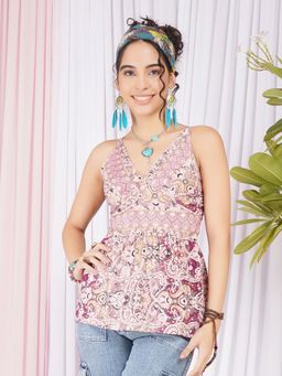 BOHOLYFE - Seraphina Rose Mist Spaghetti Top