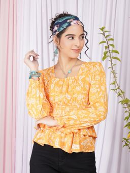 BOHOLYFE - Maribel Sunrise Peplum Top
