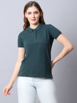 Cantabil - Green Polycotton T-Shirt For Women