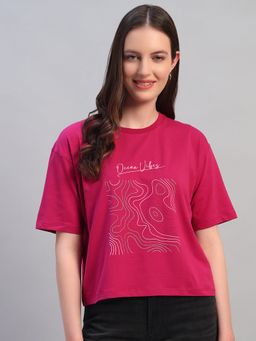 Cantabil - Purple Polycotton T-Shirt For Women