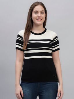 Cantabil - Black Polycotton T-Shirt For Women