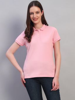 Cantabil - Pink Polycotton T-Shirt For Women