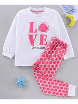 BLUSHES - Love Summer Printed Coordinating T-shirt & Joggers