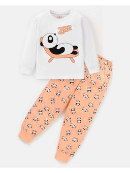 BLUSHES - Cute Panda Printed Coordinating T-shirt & Joggers