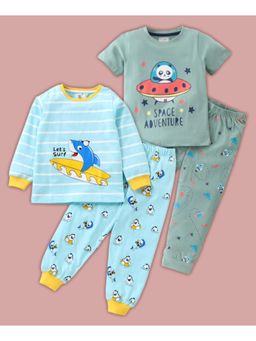 BLUSHES - Space & Shark Printed T-shirt & Joggers (Set of 2)