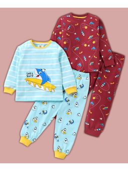 BLUSHES - Space & Shark Printed T-shirt & Joggers (Set of 2)