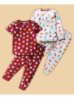 BLUSHES - Multi-Color Printed T-shirt & Joggers (Set of 2)