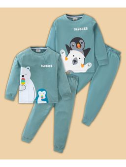 BLUSHES - Polar Bear & Penguin Printed T-shirt & Joggers (Set of 2)