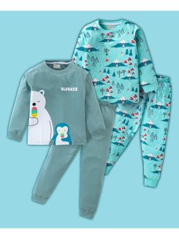 BLUSHES - Polar Bear & Snow Man Printed T-shirt & Joggers (Set of 2)