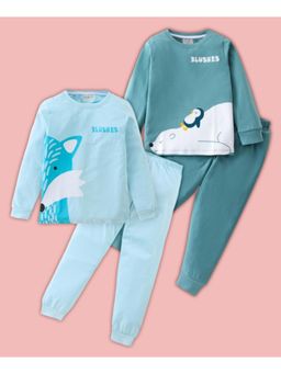 BLUSHES - Fox & Penguin Printed T-shirt & Joggers (Set of 2)