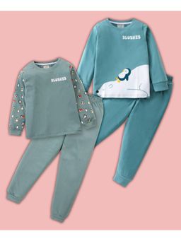 BLUSHES - Penguins Printed T-shirt & Joggers (Set of 2)