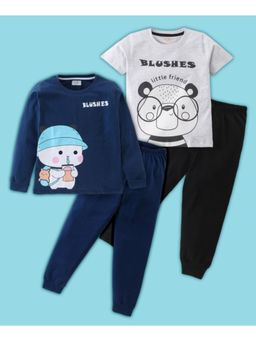 BLUSHES - Panda & Cartoon Printed T-shirt & Joggers (Set of 2)