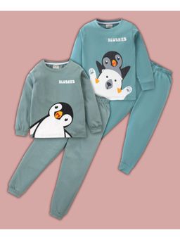 BLUSHES - Baby Penguin & Penguin Printed T-shirt & Joggers (Set of 2)