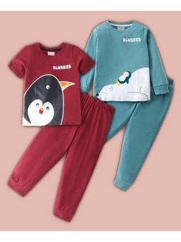 BLUSHES - Penguins Printed T-shirt & Joggers (Set of 2)