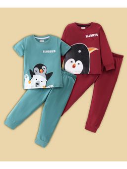 BLUSHES - Penguins & Polar Bear Printed T-shirt & Joggers (Set of 2)