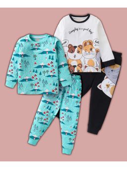 BLUSHES - Snow Man & Hamster Printed T-shirt & Joggers (Set of 2)