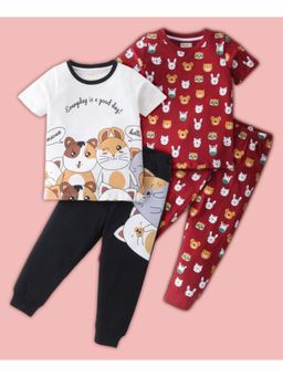BLUSHES - Animals Printed T-shirt & Joggers (Set of 2)