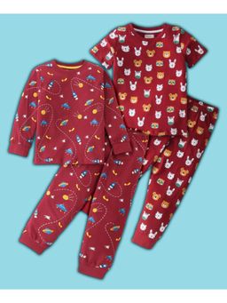 BLUSHES - Animals & Space Printed T-shirt & Joggers (Set of 2)