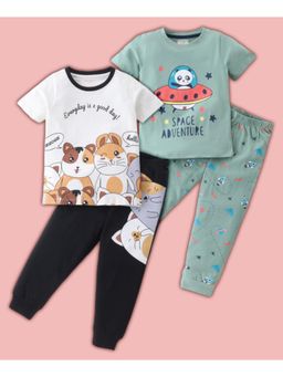 BLUSHES - Hamster & Space Printed T-shirt & Joggers (Set of 2)