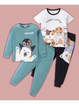 BLUSHES - Multi-Color Printed T-shirt & Joggers (Set of 2)