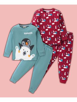 BLUSHES - Penguin & Animal Printed T-shirt & Joggers (Set of 2)