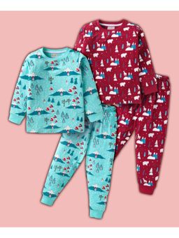 BLUSHES - Animal & Snow Man Printed T-shirt & Joggers (Set of 2)