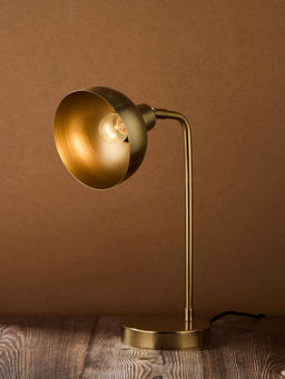 Fabindia - Gold Metal Study Table Lamp