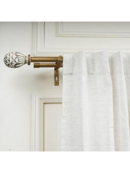 The Decor Mart - Adjustable Double Curtain Rod Gold
