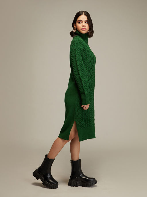 green emerald velvet dress Forest Green Turtle Neck Maternity Mini Sweater Dress