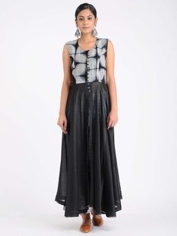 Sonal Kabra - Women Black Cotton Silk Comfortable Kurta