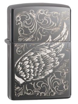 Zippo - Filigree Flame and Wing Design Windproof Pocket Lighter