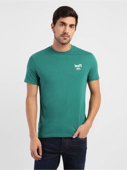 Levi's - Men Brand Logo Crew Neck T-shirt-green