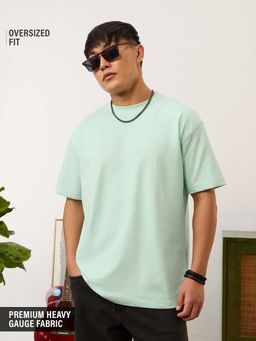 The Souled Store - Oversized Apple Mint Men Oversized T-Shirt