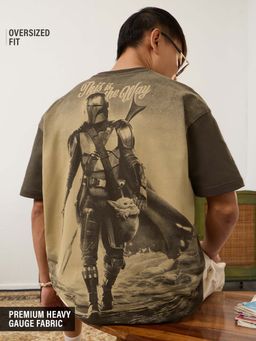 The Souled Store - Official Star Wars The Way Men Oversized T-Shirt