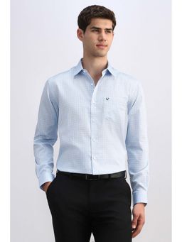 Allen Solly - Men Light Blue Print Full Sleeves Formal Shirt