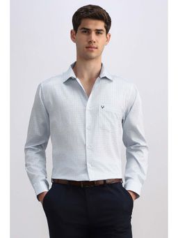 Allen Solly - Men Light Blue Print Full Sleeves Formal Shirt