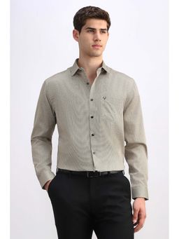Allen Solly - Men Brown Print Full Sleeves Formal Shirt