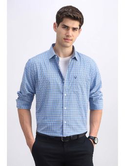 Allen Solly - Men Blue Check Full Sleeves Casual Shirt
