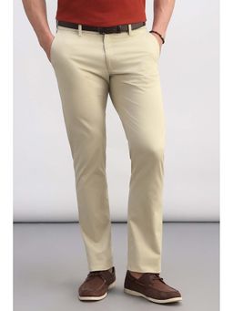 Allen Solly - Men Beige Solid Casual Trousers