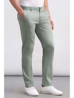 Allen Solly - Men Grey Textured Casual Trousers