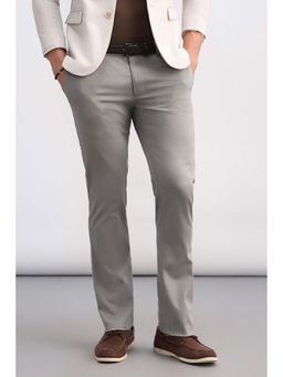 Allen Solly - Men Grey Textured Casual Trousers